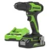 GreenWorks GD24DD35K2 Brushless 24V Drill Driver 35Nm (with 2Ah Battery & Charger) -Garden Tool Store greenworks gd24dd35k2 kit 1