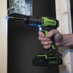 GreenWorks GD24DD60 Brushless 24V Drill Driver 60Nm (Bare Tool) -Garden Tool Store greenworks gd24dd60 lifestyle