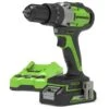 GreenWorks GD24DD60K2 Brushless 24V Drill Driver 60Nm (with 2Ah Battery & Charger) -Garden Tool Store greenworks gd24dd60k2 kit 1