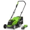 GreenWorks GD24LM33K4 33cm 24V Push Cordless Lawn Mower (with 4Ah Battery & 2A Charger) -Garden Tool Store greenworks gd24lm33k4 lawnmower 1