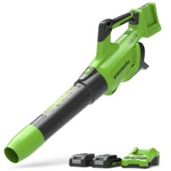 GreenWorks GD24X2ABK2X Brushless 48V (2 X 24V) Cordless Axial Blower (with 2 X 2Ah Batteries & Charger) (Bundle Builder)