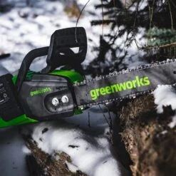 GreenWorks GD24X2CS36 DigiPro 48V (2 X 24V) Cordless Chainsaw (Bare Tool) -Garden Tool Store greenworks gd24x2cs36 lifestyle 2