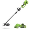 GreenWorks GD40BCK2X G-MAX DigiPro 40V Cordless Trimmer (with 2 X 2Ah Batteries & 2A Charger) (Bundle Builder) -Garden Tool Store greenworks gd40bck2x grass trimmer 1