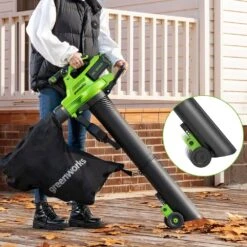 GreenWorks GD40BVIIK2X G-MAX DigiPro 40V Cordless Blower / Vacuum (2 X 2Ah Batteries & 2A Standard Charger) -Garden Tool Store greenworks gd40bvii lifestyle 4 1