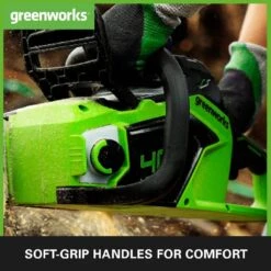 GreenWorks GD40CS18 40cm G-MAX 40V Cordless Chainsaw (Bare Tool) -Garden Tool Store greenworks gd40cs18 chainsaw handles
