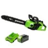 GreenWorks GD40CS18K4 40cm G-MAX 40V Cordless Chainsaw (with 4Ah Battery & 2A Charger) -Garden Tool Store greenworks gd40cs18k4 chainsaw kit