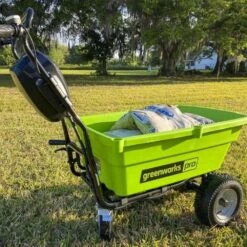 GreenWorks Pro GD60GC 100kg 60V Garden Cart (Tool Only) 21 GreenWorks Pro GD60GC 100kg 60V Garden Cart (Tool Only) -Garden Tool Store greenworks gd60gc 60v cart gravel