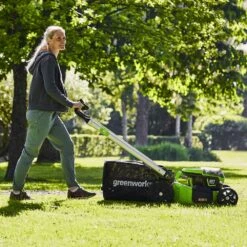 GreenWorks Pro GD60LM51SPK4 4-in-1 60V Variable Speed Self-Propelled Cordless Lawn Mower (with 2 X 4Ah Batteries & 2A Charger) 19 GreenWorks Pro GD60LM51SPK4 4-in-1 60V Variable Speed Self-Propelled Cordless Lawn Mower (with 2 X 4Ah Batteries & 2A Charger) -Garden Tool Store greenworks gd60lm51sp lawnmower lifestyle 2 1 1 1 1