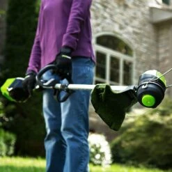 GreenWorks Pro GD60LT 60V Cordless Grass Trimmer (Bare Tool) -Garden Tool Store greenworks gd60lt line trimmer lifestyle 2
