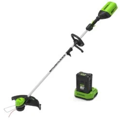 GreenWorks Pro GD60LTK2 60V Cordless Grass Trimmer (with 2Ah Battery & 2A Charger)