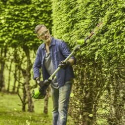 GreenWorks Pro GD60PHT51 60V Cordless Long Reach Hedge Trimmer (Bare Tool) -Garden Tool Store greenworks gd60pht51 pole hedge trimmer angle