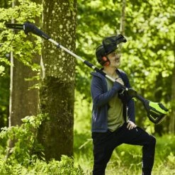 GreenWorks Pro GD60PS25 60V Cordless Polesaw (Bare Tool) -Garden Tool Store greenworks gd60ps25 pole pruner lifestyle 7