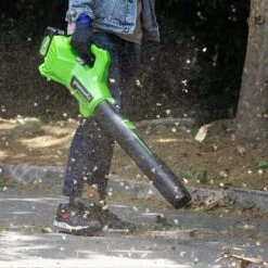 GreenWorks G24ABII 24V Cordless Axial Blower (Bare Tool) -Garden Tool Store greenworks gwg24abii blower lifestyle 2
