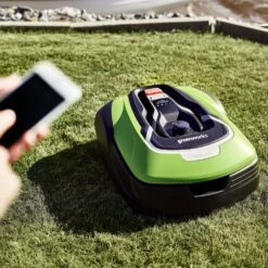 GreenWorks Optimow® 10 Robotic Lawn Mower -Garden Tool Store greenworks optimow10 lifestyle3
