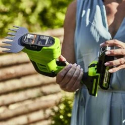 GreenWorks G24SHT 2-in-1 24V Cordless Grass Shrub Shear (Bare Tool) (Bundle Builder) -Garden Tool Store gwg24sht 1 1 1