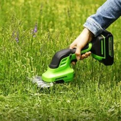GreenWorks G24SHT 2-in-1 24V Cordless Grass Shrub Shear (with 2.0Ah Battery & 0.5Ah Micro Charger) (Bundle Builder) 14 GreenWorks G24SHT 2-in-1 24V Cordless Grass Shrub Shear (with 2.0Ah Battery & 0.5Ah Micro Charger) (Bundle Builder) -Garden Tool Store gwg24sht grass shear 1 1