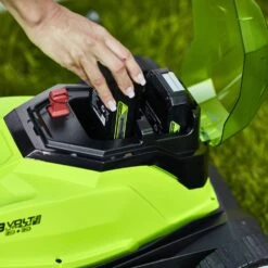 GreenWorks G24X2LM41K4X 3-in-1 41cm 48V Push Cordless Lawn Mower (with 2 X 4Ah 24V Batteries & Twin Charger) -Garden Tool Store gwg24x2lm41k2 2 2 1