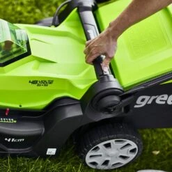 GreenWorks G24X2LM41K4X 3-in-1 41cm 48V Push Cordless Lawn Mower (with 2 X 4Ah 24V Batteries & Twin Charger) -Garden Tool Store gwg24x2lm41k2 3 2 1