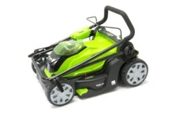 GreenWorks G40LM41K2X 2-in-1 G-MAX 40V Push Cordless Lawn Mower (with 2 X 2Ah Batteries And 2A Charger) -Garden Tool Store gwg40lm41k2x storage