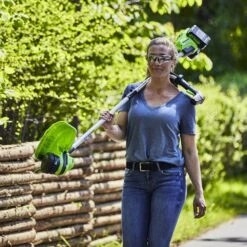 GreenWorks GD24X2BCB 48V (2 X 24V) Cordless Brush Cutter (Bare Tool) (Bundle Builder) -Garden Tool Store gwgd24x2bcb 1