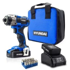 Hyundai HY2177 20V MAX 180Nm Cordless Impact Driver & 32 Piece Drill Bit Accessory Set