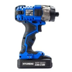 Hyundai HY2177 20V MAX 180Nm Cordless Impact Driver & 32 Piece Drill Bit Accessory Set 17 Hyundai HY2177 20V MAX 180Nm Cordless Impact Driver & 32 Piece Drill Bit Accessory Set -Garden Tool Store hyundai hy2177 impact driver side 2