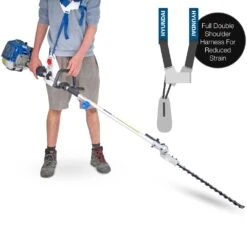 Hyundai HYPT5200X Long Reach Petrol Hedge Trimmer -Garden Tool Store hyundai hypt5200x pole hedge trimmer harness