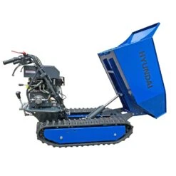 Hyundai HYTD500 500kg Tracked Power Barrow / Mini Dumper / Transporter -Garden Tool Store hyundai hytd500 mini dumper side tipping