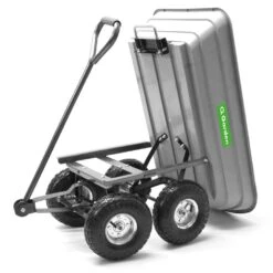 Q Garden QGPGC 150kg Poly Dump Cart -Garden Tool Store q garden cart tipping