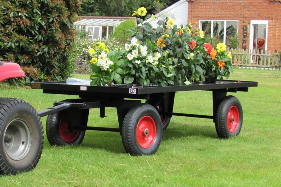 SCH FBT3 72" Long Four Wheel Flat Bed Trailer 5 SCH FBT3 72" Long Four Wheel Flat Bed Trailer - Image 3