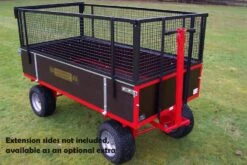 SCH GWT415 760kg Heavy Duty Four-Wheel Timber Trailer -Garden Tool Store sch gwt414 extension sides wording