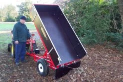 SCH Two-Wheel Hydraulic Tipping Trailer - Manual Action Hydraulic Pump - HTRLM -Garden Tool Store sch htrlm red tipping 3