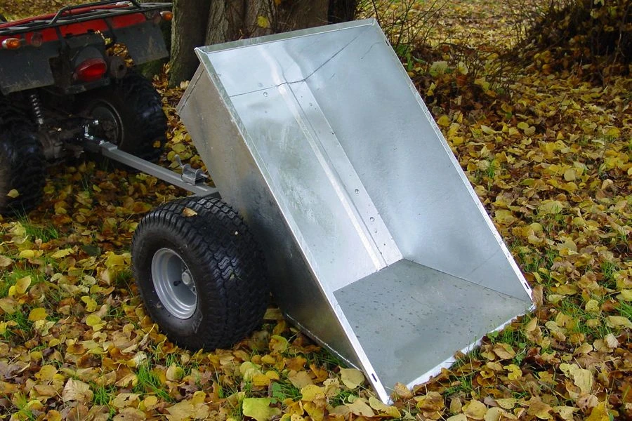 SCH QDT 500kg Galvanised Tipping Dump Trailer With Flotation Wheels 5 SCH QDT 500kg Galvanised Tipping Dump Trailer With Flotation Wheels - Image 3