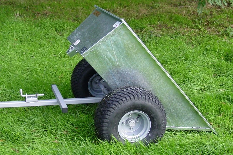 SCH QDT 500kg Galvanised Tipping Dump Trailer With Flotation Wheels 7 SCH QDT 500kg Galvanised Tipping Dump Trailer With Flotation Wheels - Image 5