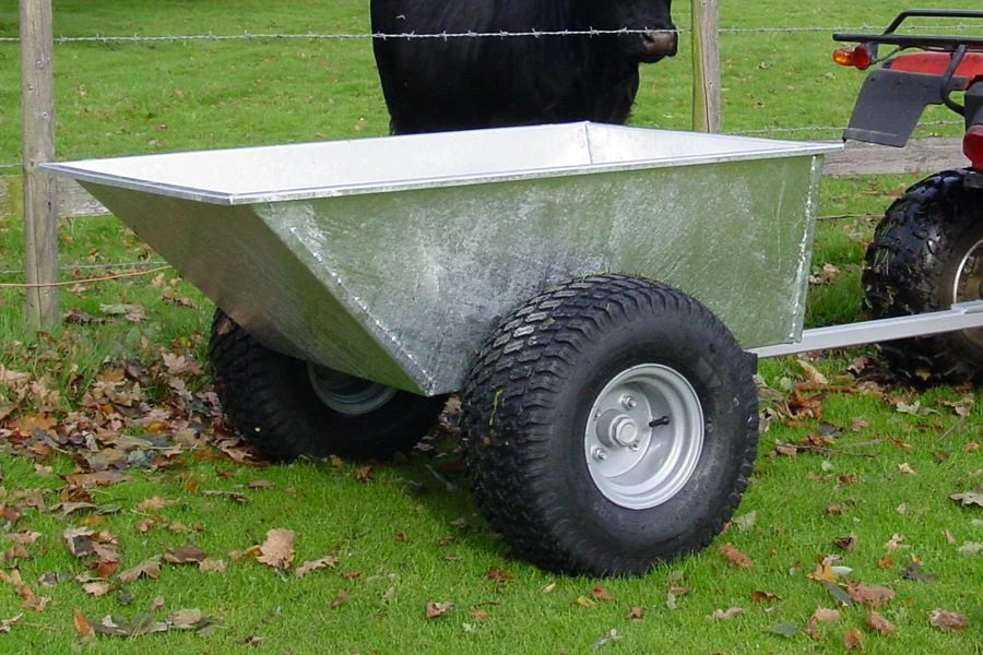 SCH QDT 500kg Galvanised Tipping Dump Trailer With Flotation Wheels 6 SCH QDT 500kg Galvanised Tipping Dump Trailer With Flotation Wheels - Image 4