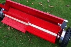 SCH TS98 36" Tow-Behind Sweeper With Rigid Plastic Hopper -Garden Tool Store sch ts98 brushes