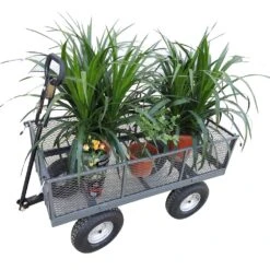 The Handy THDLGT 400kg Deluxe Large Push/Tow Garden Trolley -Garden Tool Store the handy thdlgt trolley lifestyle