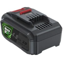 Webb Eco WEV20LM33B4 20V Push Cordless Lawn Mower (with 4Ah Battery & Charger) -Garden Tool Store webb eco 20v 4ah battery