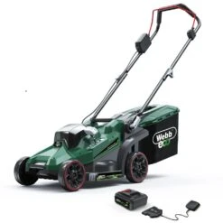 Webb Eco WEV20LM33B4 20V Push Cordless Lawn Mower (with 4Ah Battery & Charger)